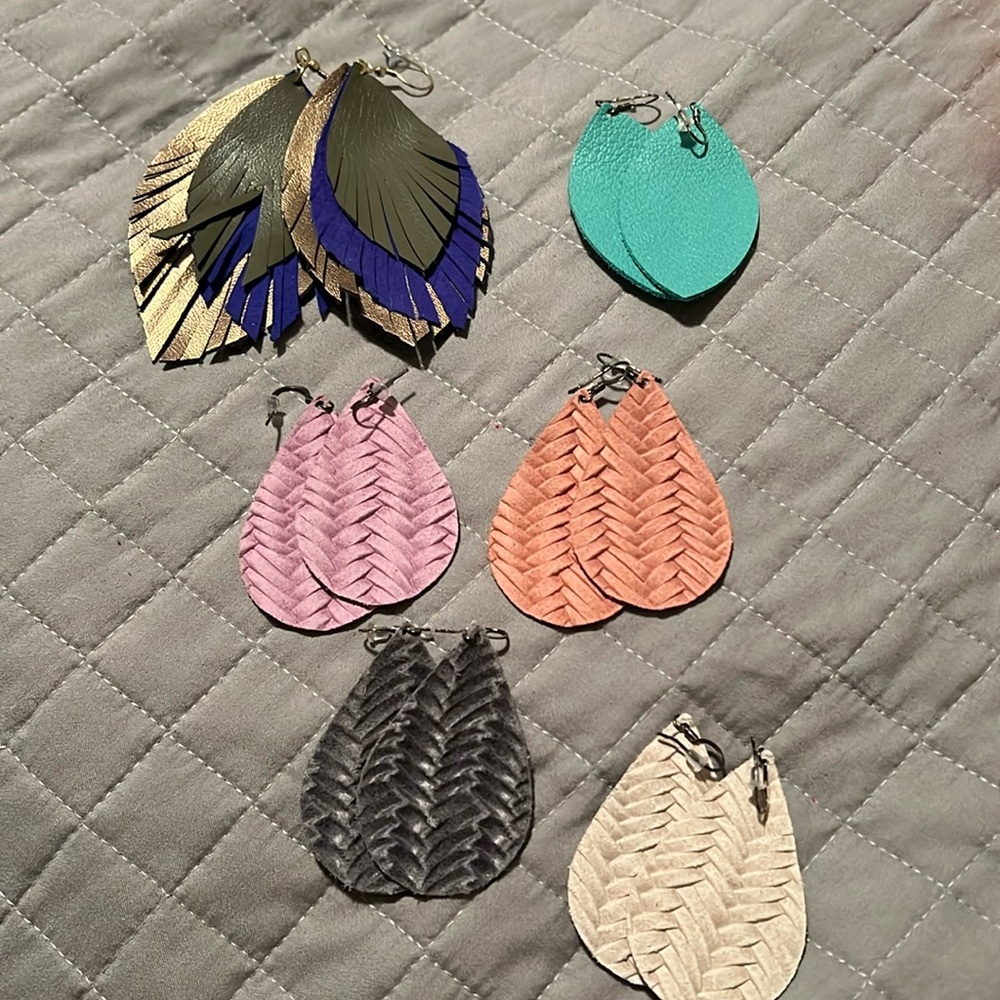 Suede/ leather earrings